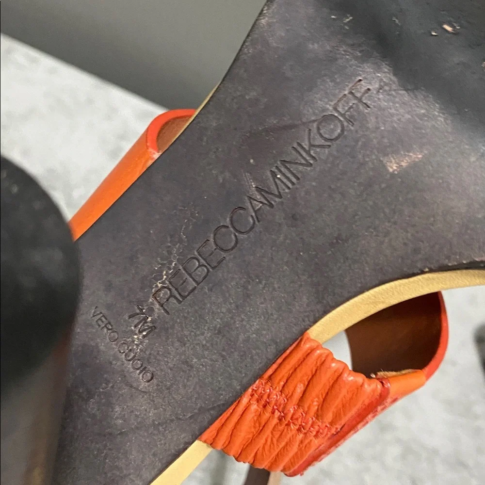 Rebecca Minkoff Double Strap Block Heel Open Toe Sandals/Heels Size 7 - Picture 14 of 16